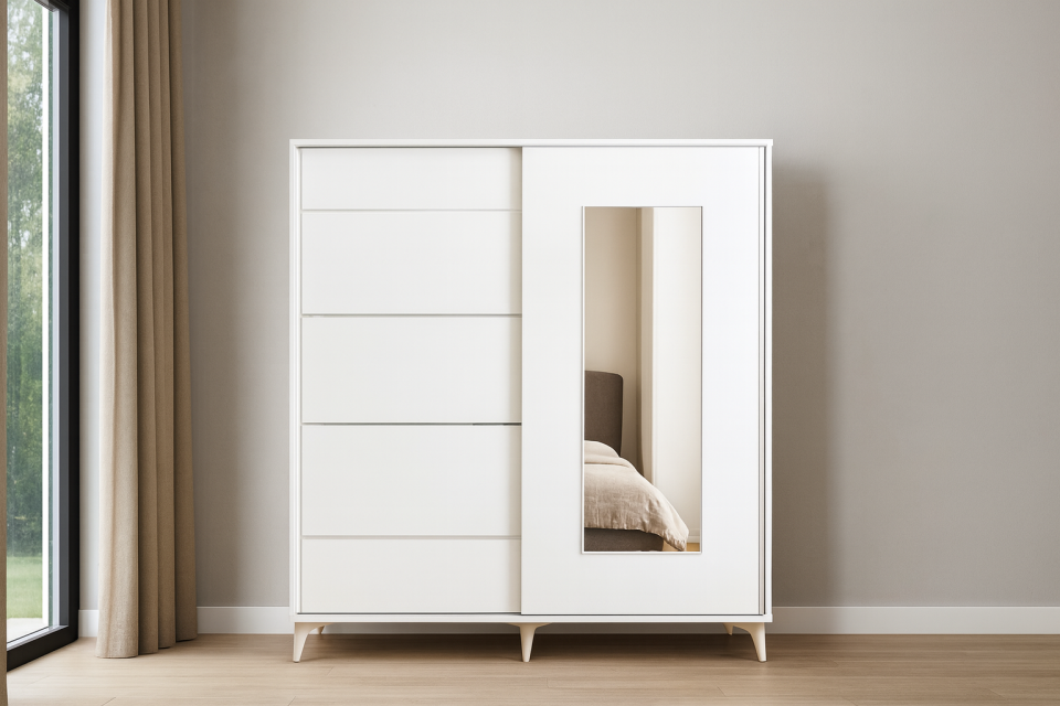 Nilay Ayaklı Sürgülü Dolap