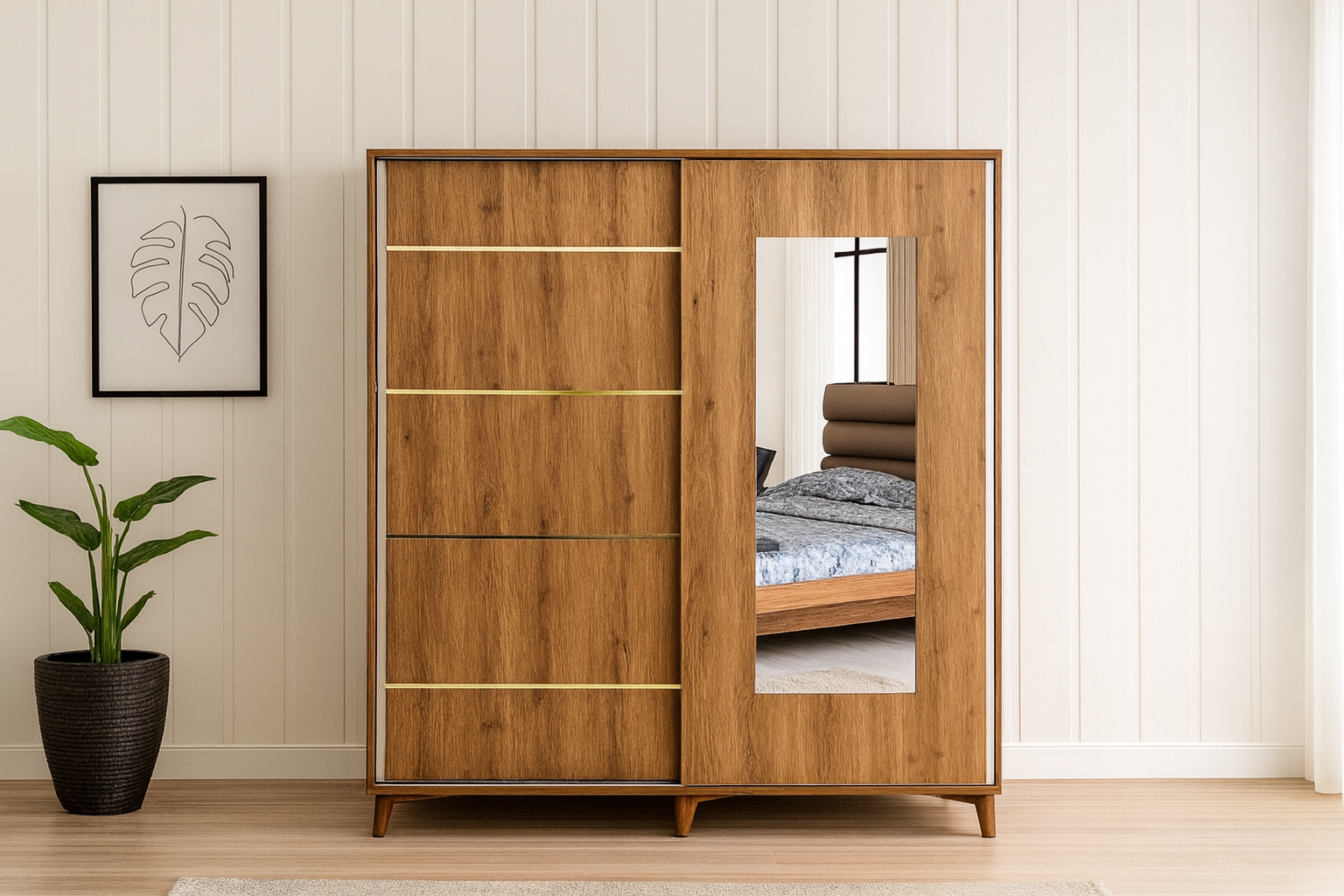 Nilay Ayaklı Sürgülü Dolap