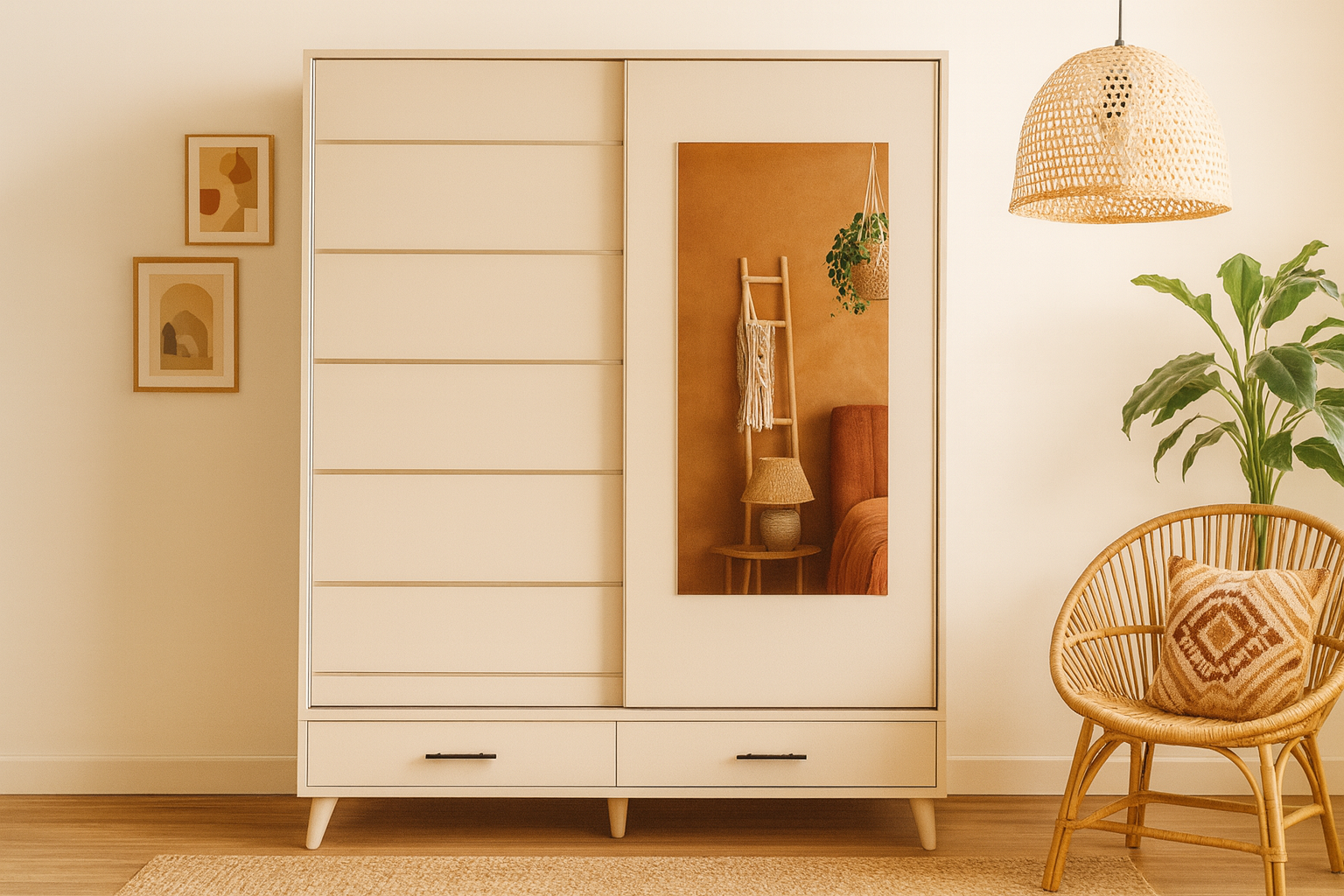 Nilay Çekmeceli Sürgülü Dolap