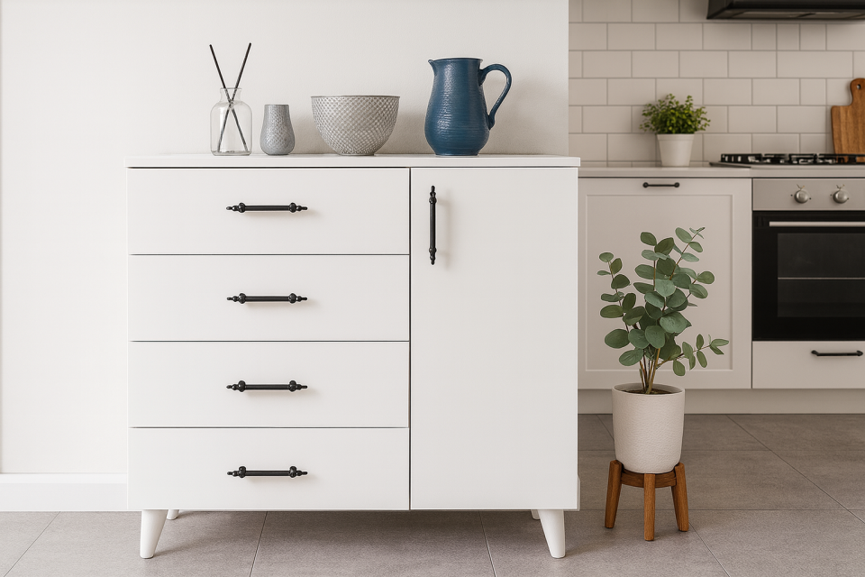 4 Çekmeceli Kapaklı Dolap